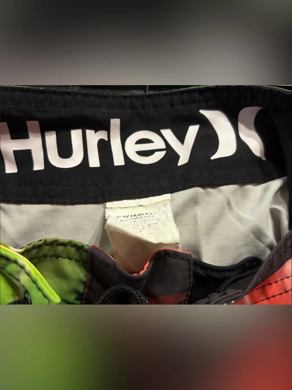 Hurley Men’s Multicolor Striped Boardshorts - Green/Red/Yellow/Purple/Blue